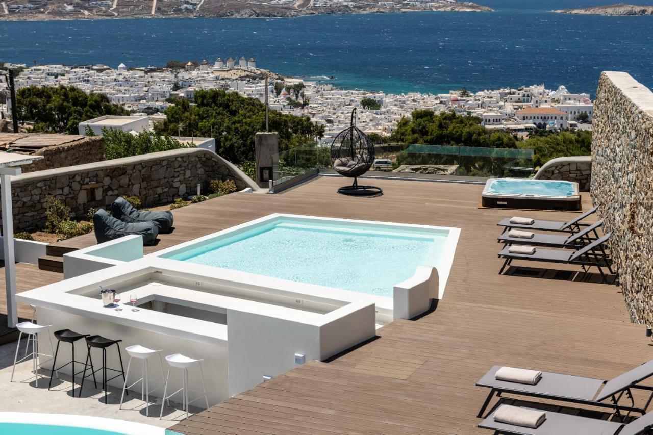 Villa In Mykonos - 6 Bedroom - 1Km From Mykonos Town - Infinity Pool - Sunset View Zewnętrze zdjęcie