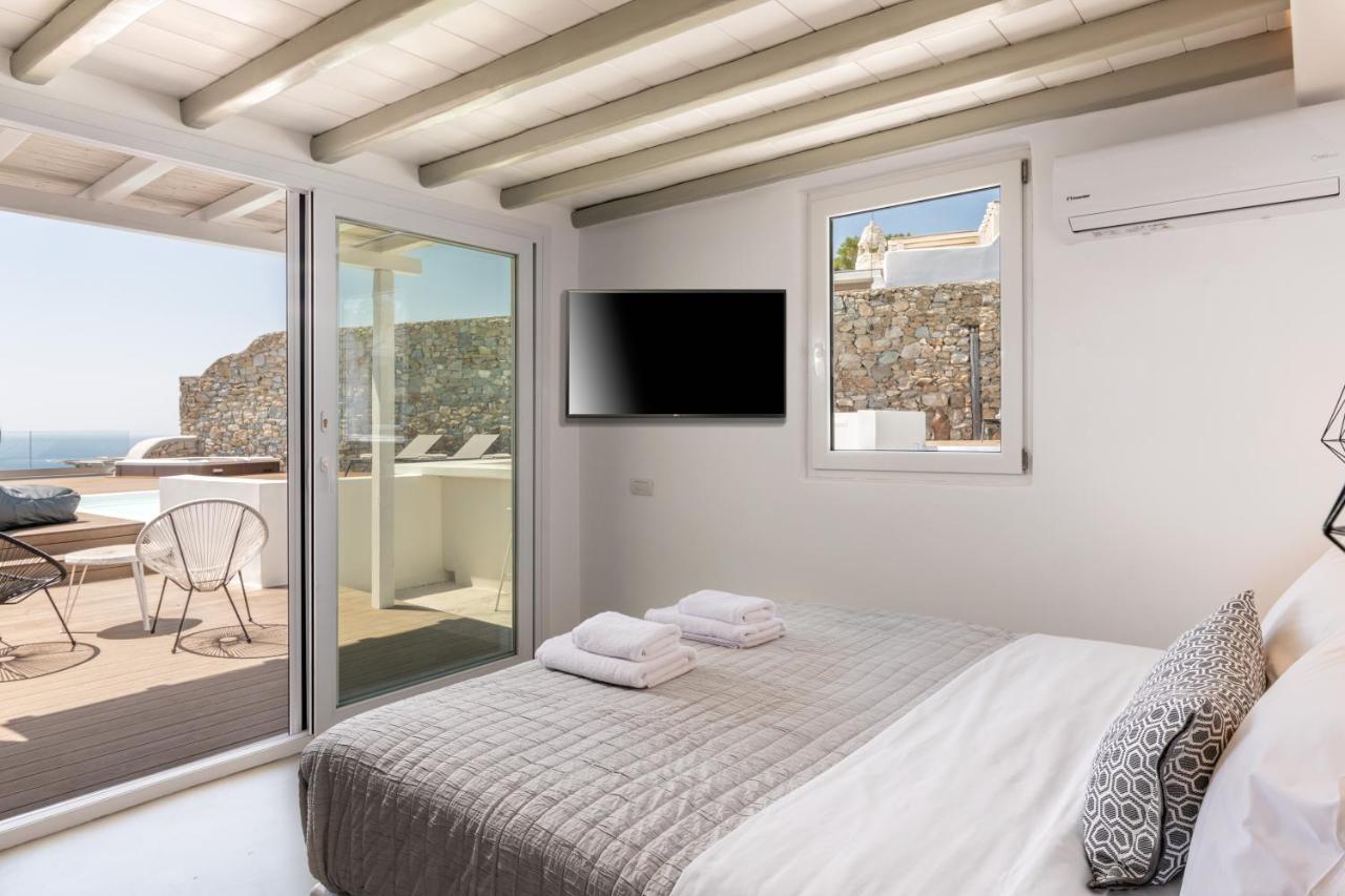 Villa In Mykonos - 6 Bedroom - 1Km From Mykonos Town - Infinity Pool - Sunset View Zewnętrze zdjęcie